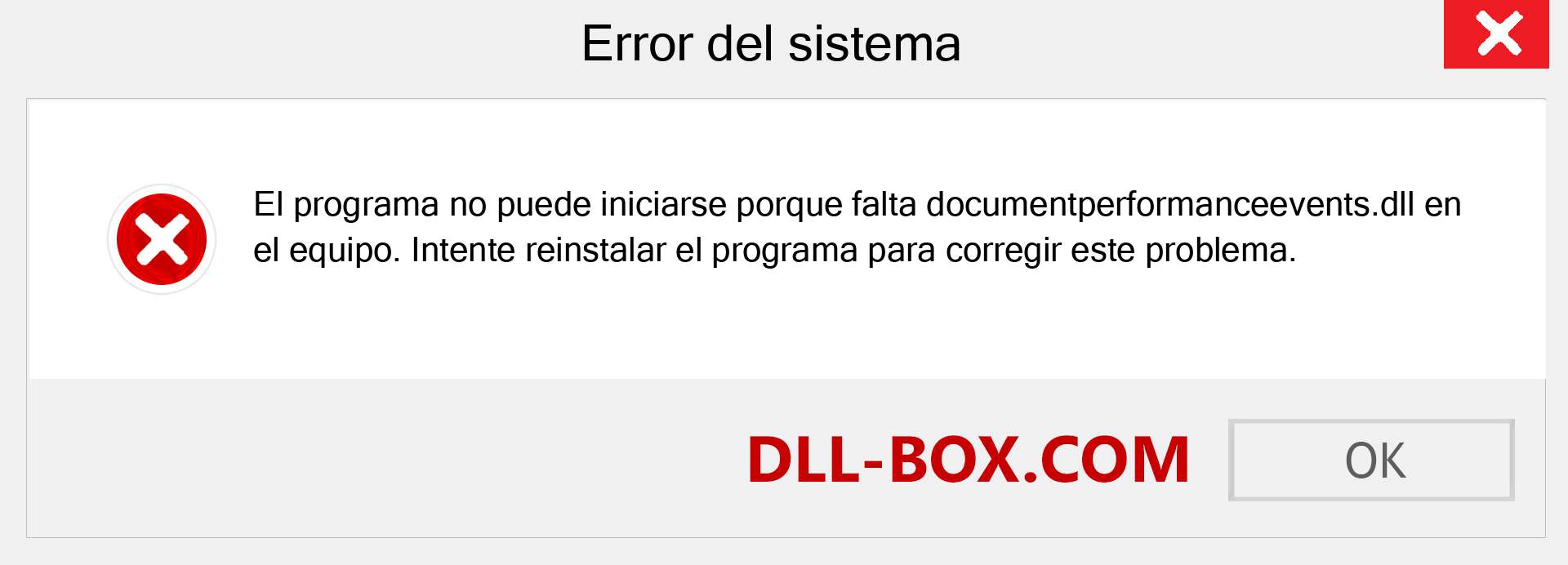 ¿Falta el archivo documentperformanceevents.dll ?. Descargar para Windows 7, 8, 10 - Corregir documentperformanceevents dll Missing Error en Windows, fotos, imágenes